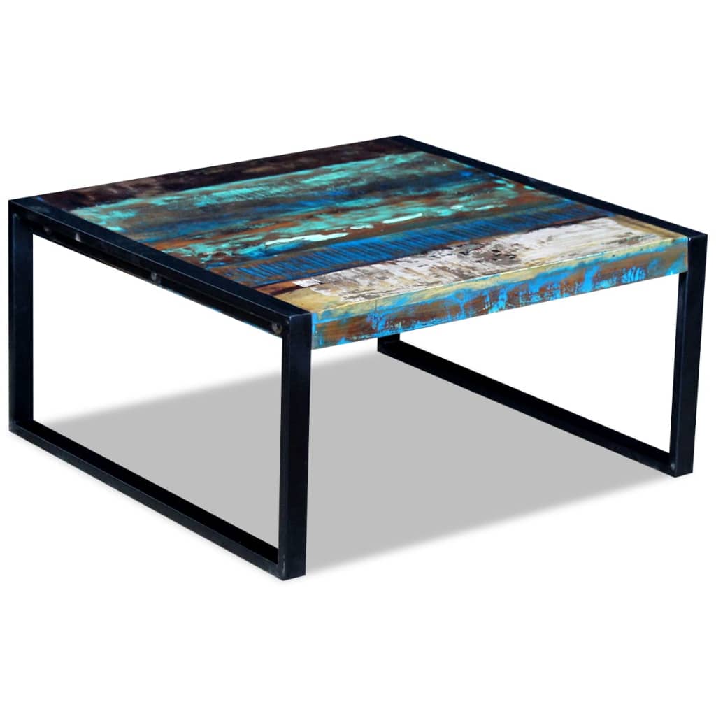 vidaXL Table basse en bois de récupération massif 80x80x40 cm