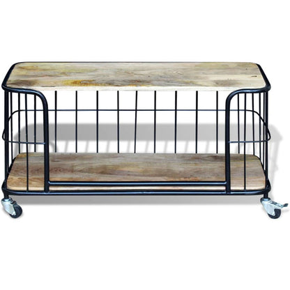 vidaXL TV-Schrank Massivholz Mango 100x40x45 cm
