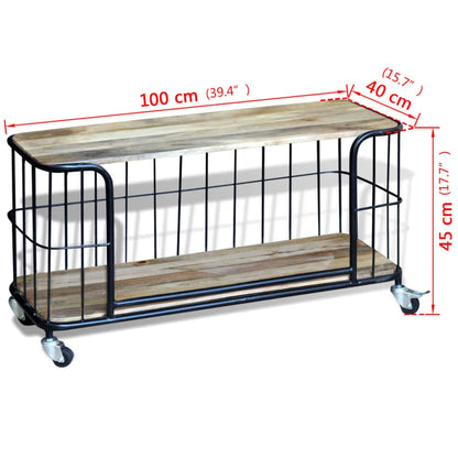 vidaXL TV-Schrank Massivholz Mango 100x40x45 cm