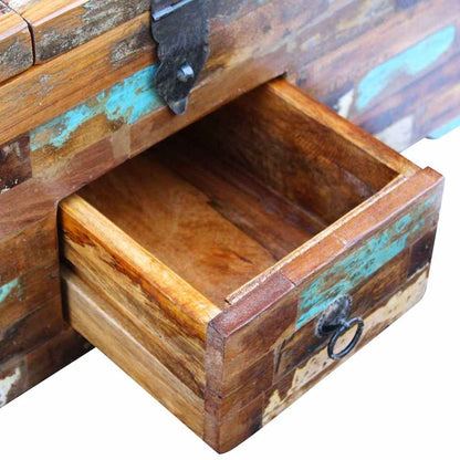 vidaXL Table basse Coffre en bois de récupération massif 80x40x35 cm