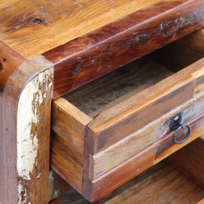 vidaXL Table de chevet en bois de récupération massif 43 x 33 x 51 cm