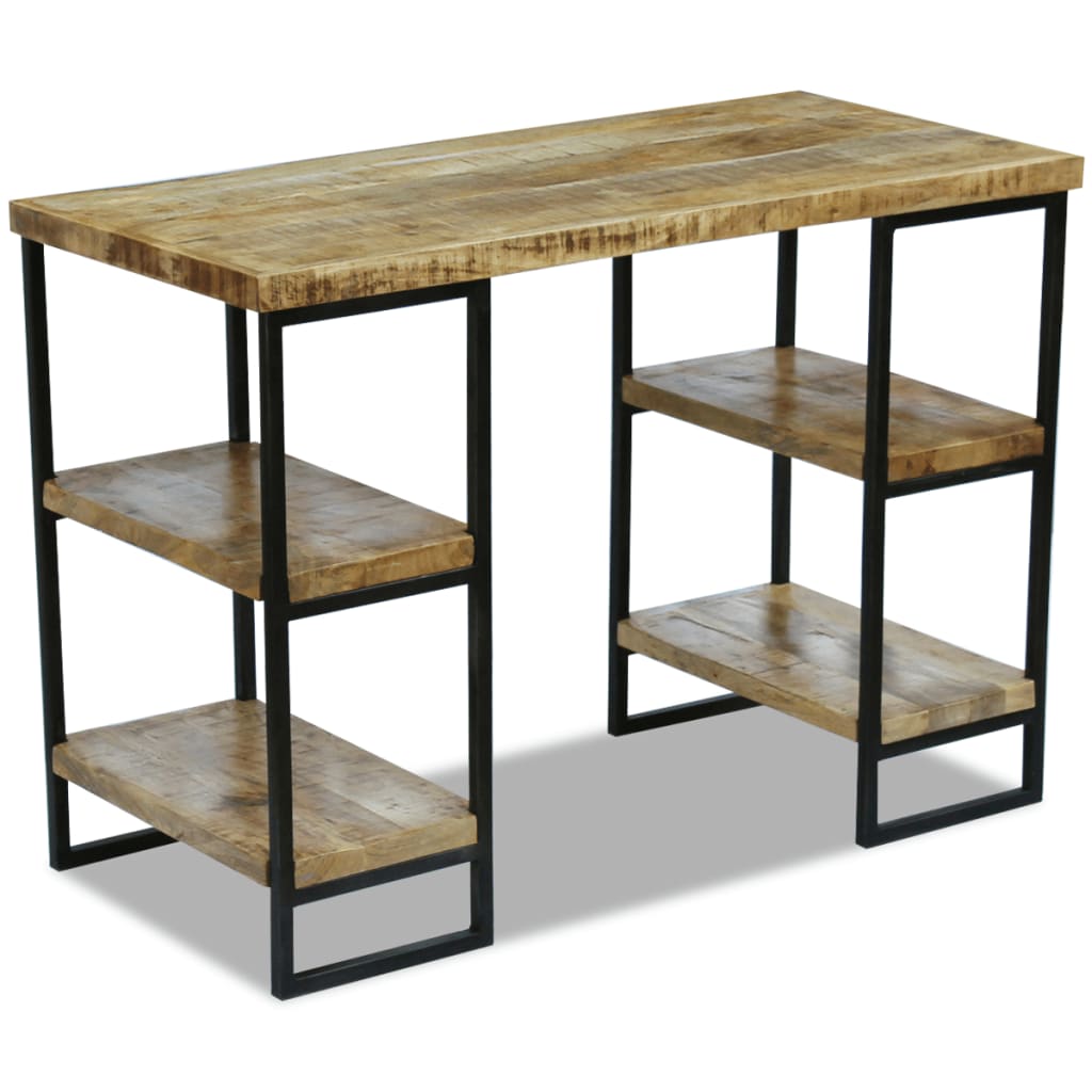 vidaXL Bureau en bois de manguier 110 × 50 × 76 cm