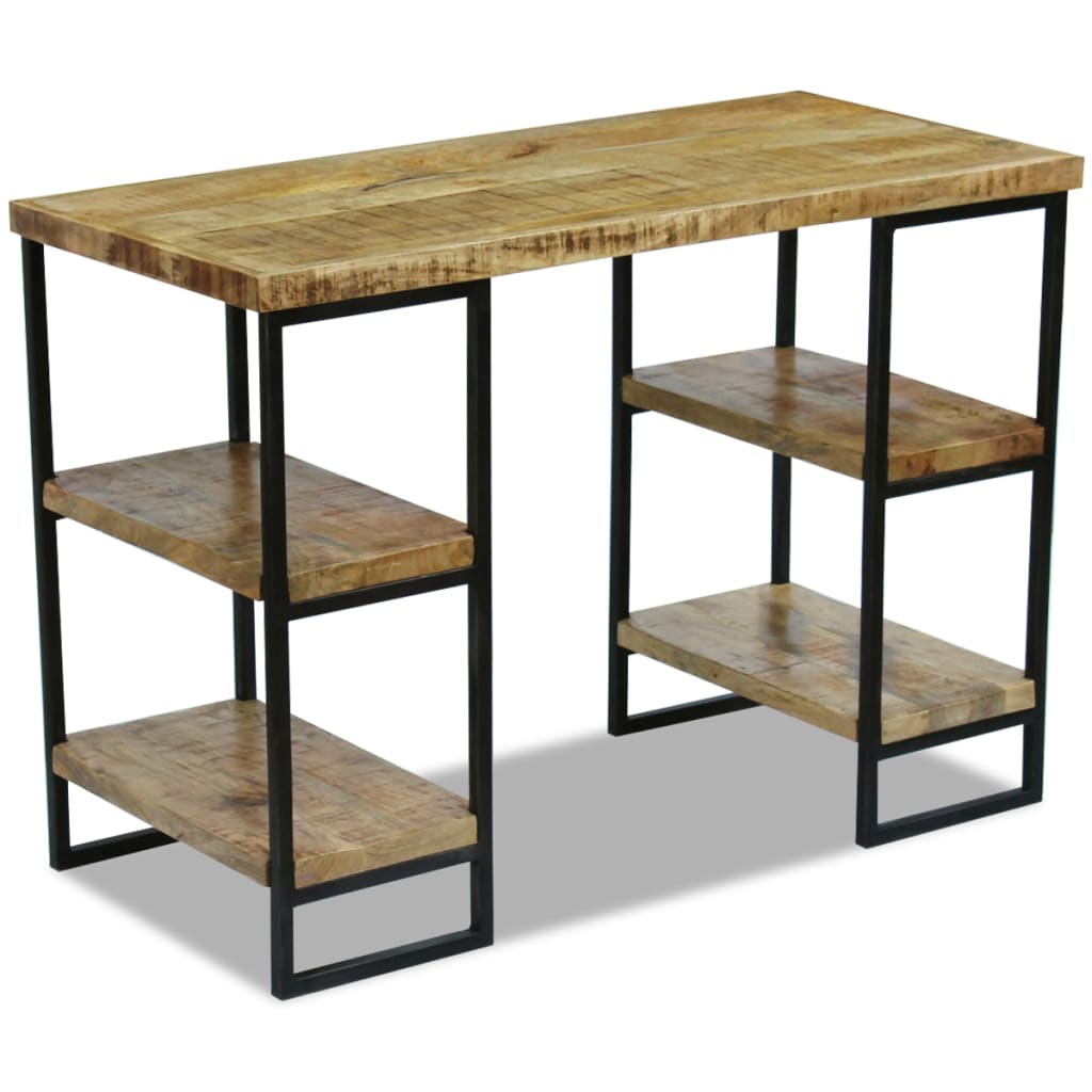 vidaXL Bureau en bois de manguier 110 × 50 × 76 cm