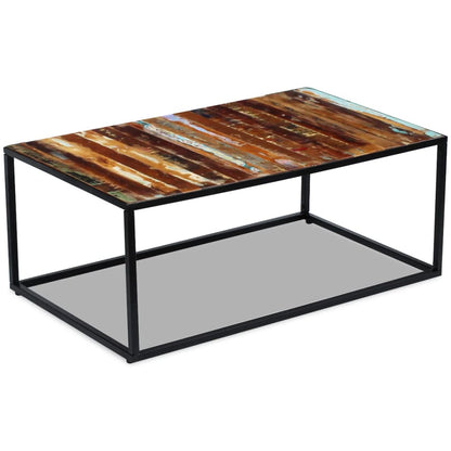 vidaXL Table basse en bois de récupération massif 100x60x40 cm