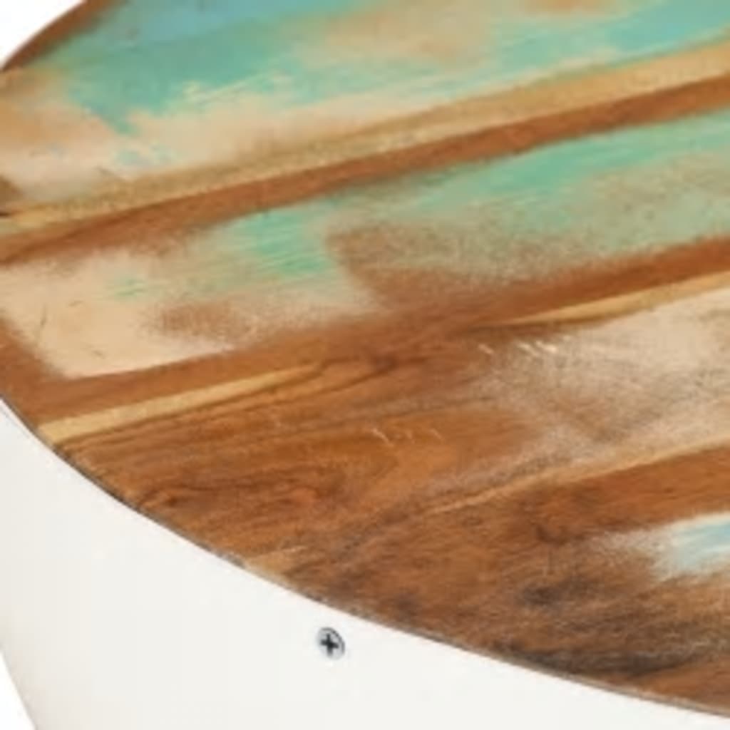 vidaXL Table basse, 2 pcs, en forme de coque, bois de récupération massif