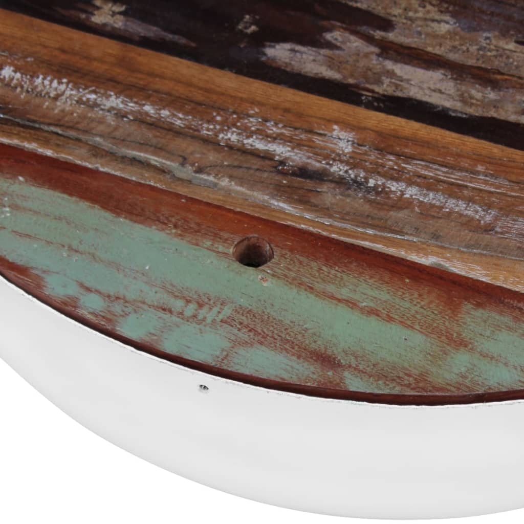 vidaXL Table basse, 2 pcs, en forme de coque, bois de récupération massif