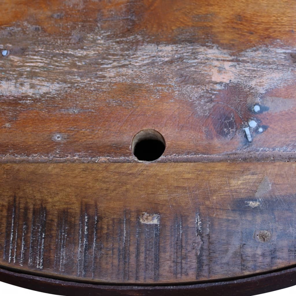 vidaXL Table basse, 2 pcs, en forme de coque, bois de récupération massif