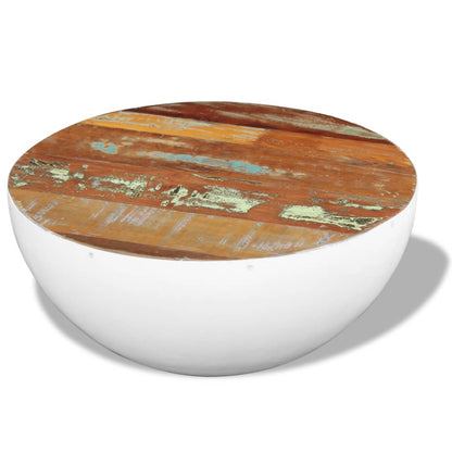 vidaXL Table basse en forme de coquille, bois de récupération massif, 60x60x30 cm
