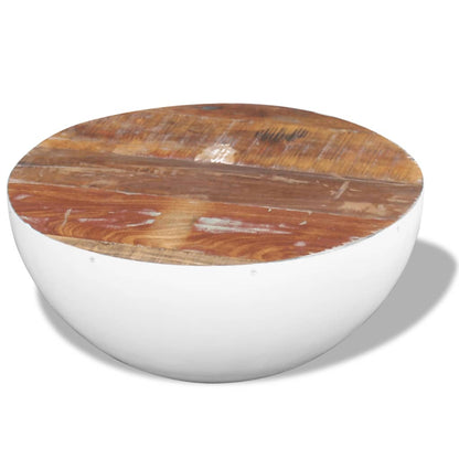vidaXL Table basse en forme de coquille, bois de récupération massif, 60x60x30 cm