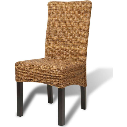 vidaXL Esszimmerstühle 2 Stk. Abaca und Mango Massivholz
