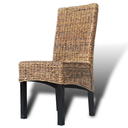 vidaXL Esszimmerstühle 2 Stk. Abaca und Mango Massivholz