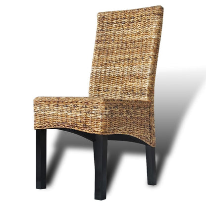 vidaXL Esszimmerstühle 2 Stk. Abaca und Mango Massivholz
