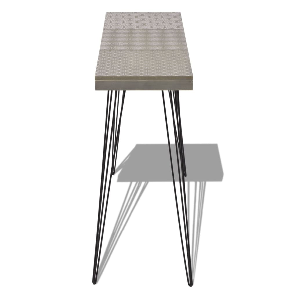 vidaXL Console 90x30x71,5 cm gris