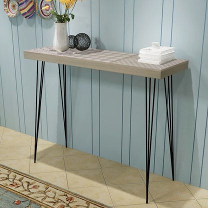 vidaXL Console 90x30x71,5 cm gris