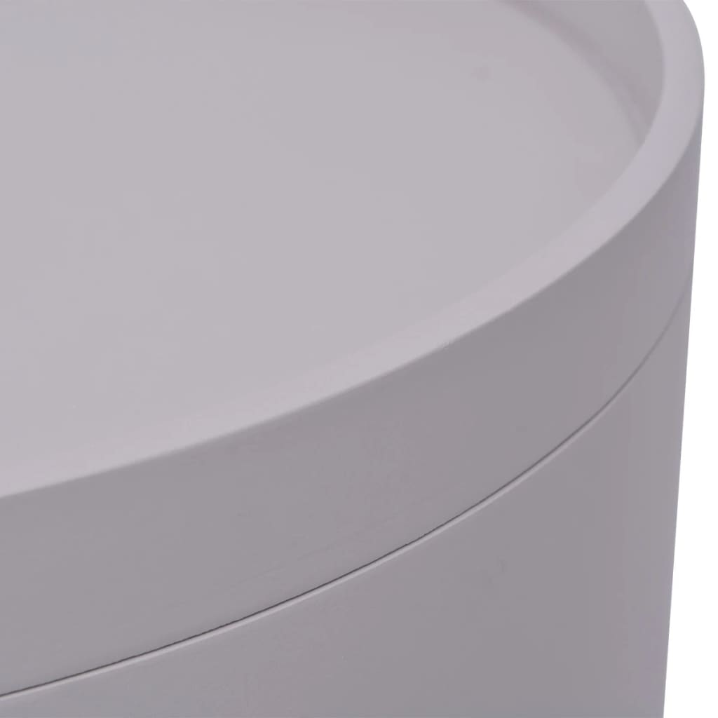 vidaXL Beistelltisch mit Serviertablett rund 39,5x44,5 cm grau
