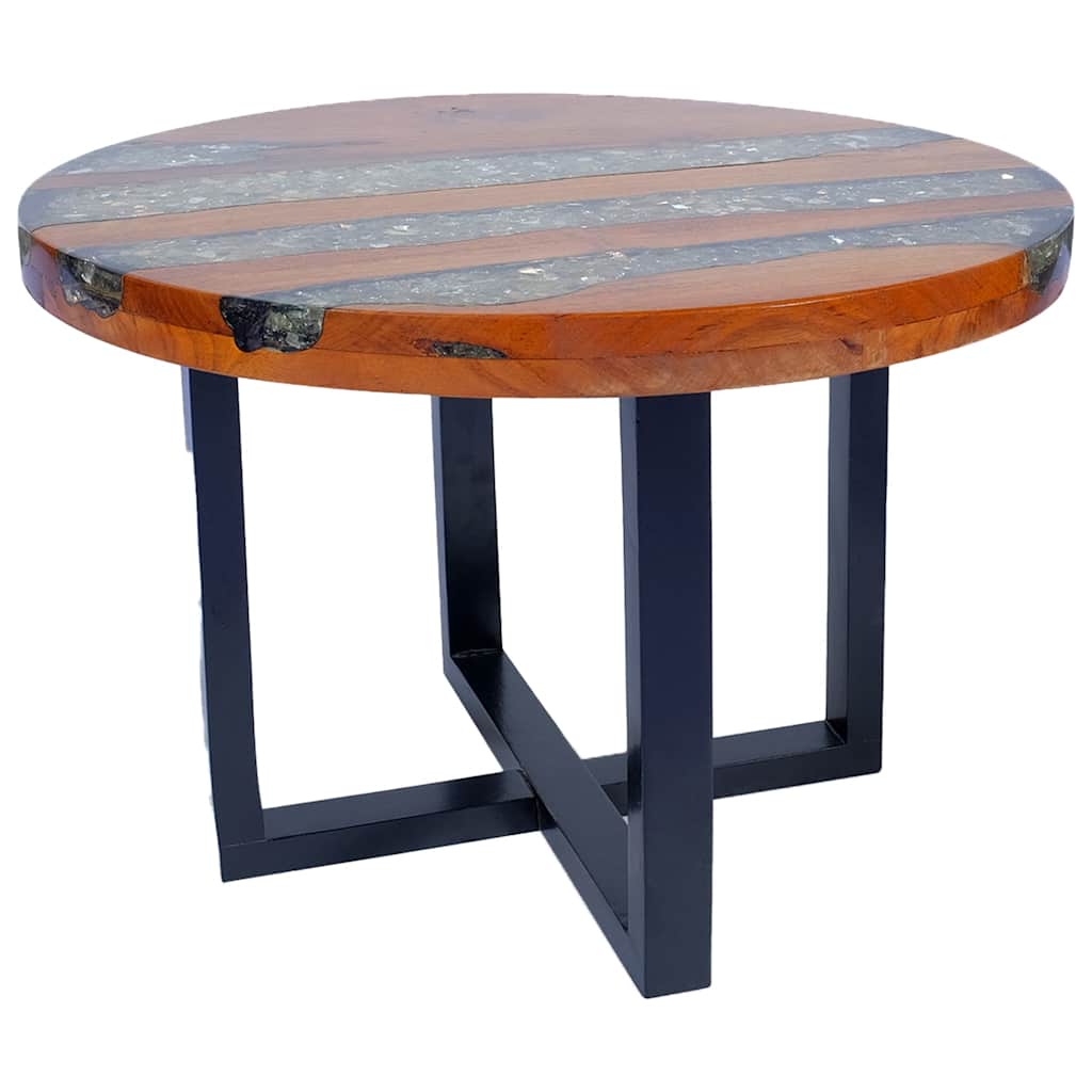 vidaXL Couchtisch Teak Harz 60 cm