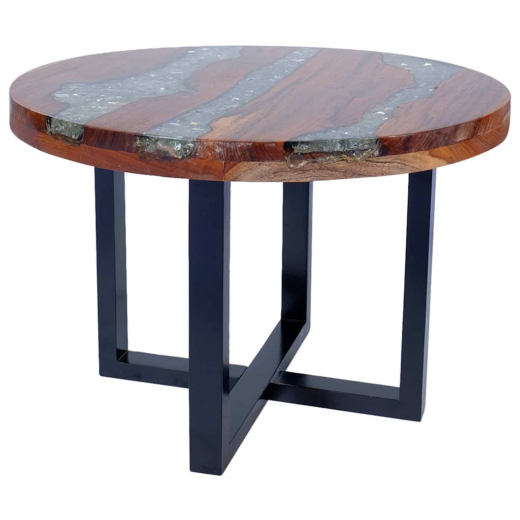 vidaXL Couchtisch Teak Harz 60 cm