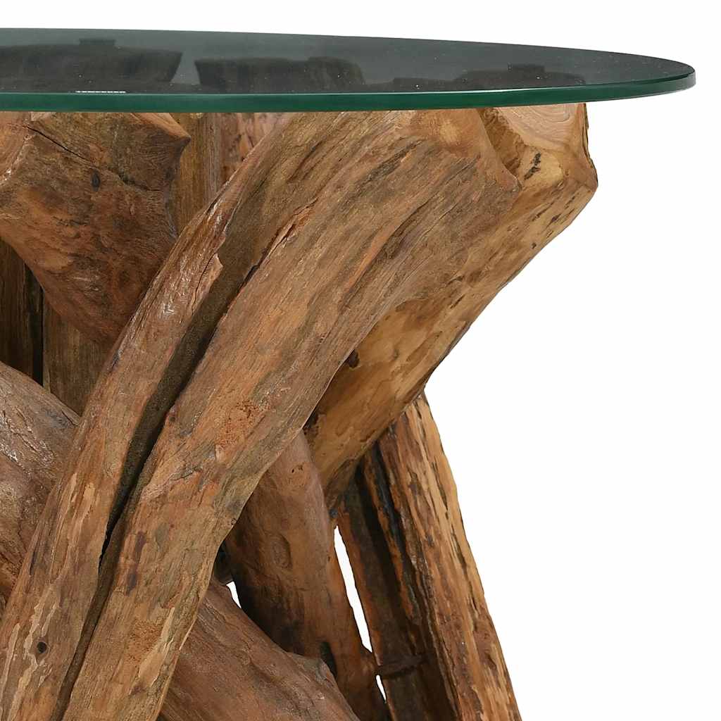 vidaXL Table basse en teck massif bois flotté 60 cm