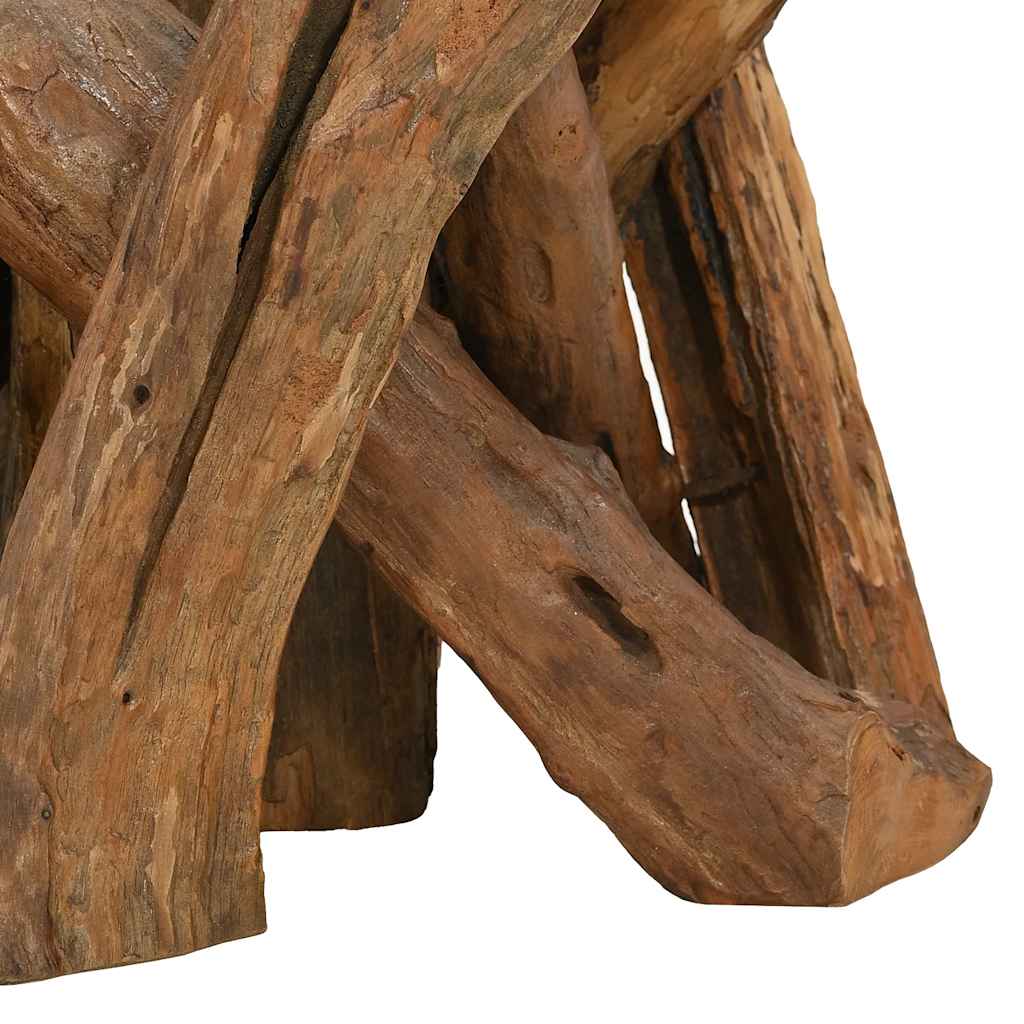 vidaXL Table basse en teck massif bois flotté 60 cm