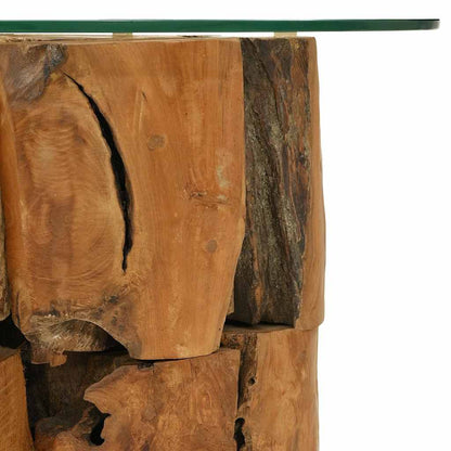 vidaXL Table basse en teck massif bois flotté 60 cm