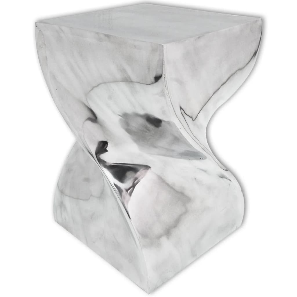 vidaXL Tabouret/Table d'appoint Forme Torsadée Argent Aluminium