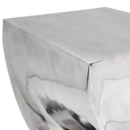 vidaXL Tabouret/Table d'appoint Forme Torsadée Argent Aluminium