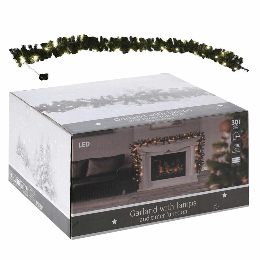 Ambiance Weihnachtsgirlande mit 30 LEDs 270 cm