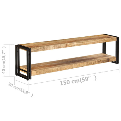 vidaXL Meuble TV 150x30x40 cm Bois de manguier massif