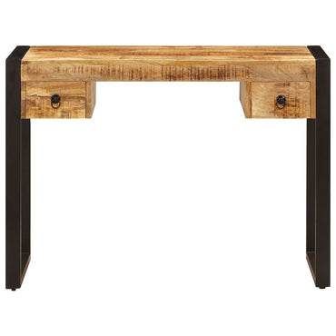 vidaXL Schreibtisch mit 2 Schubladen 110 x 50 x 77 cm Mangoholz Massiv
