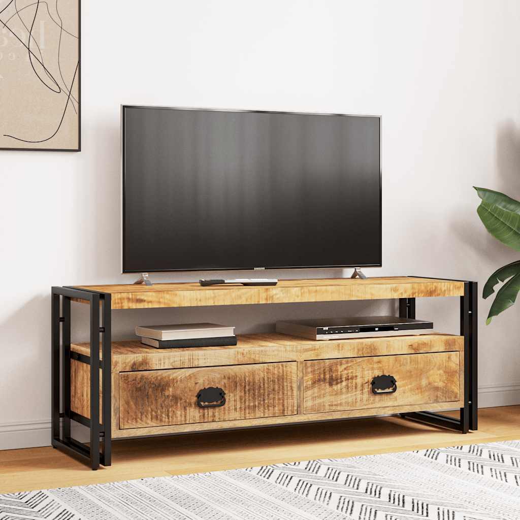 vidaXL Meuble TV 120x35x45 cm Bois de manguier massif