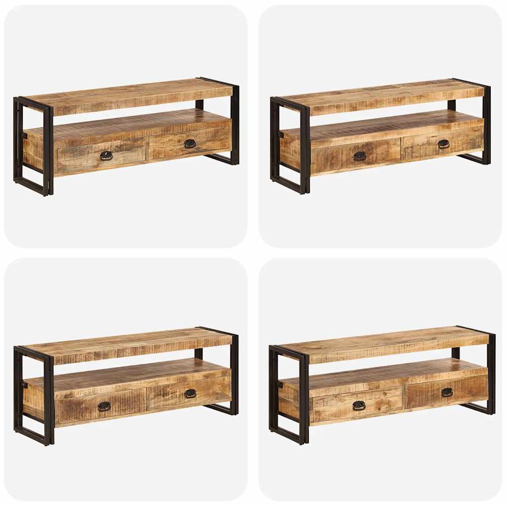 vidaXL Meuble TV 120x35x45 cm Bois de manguier massif