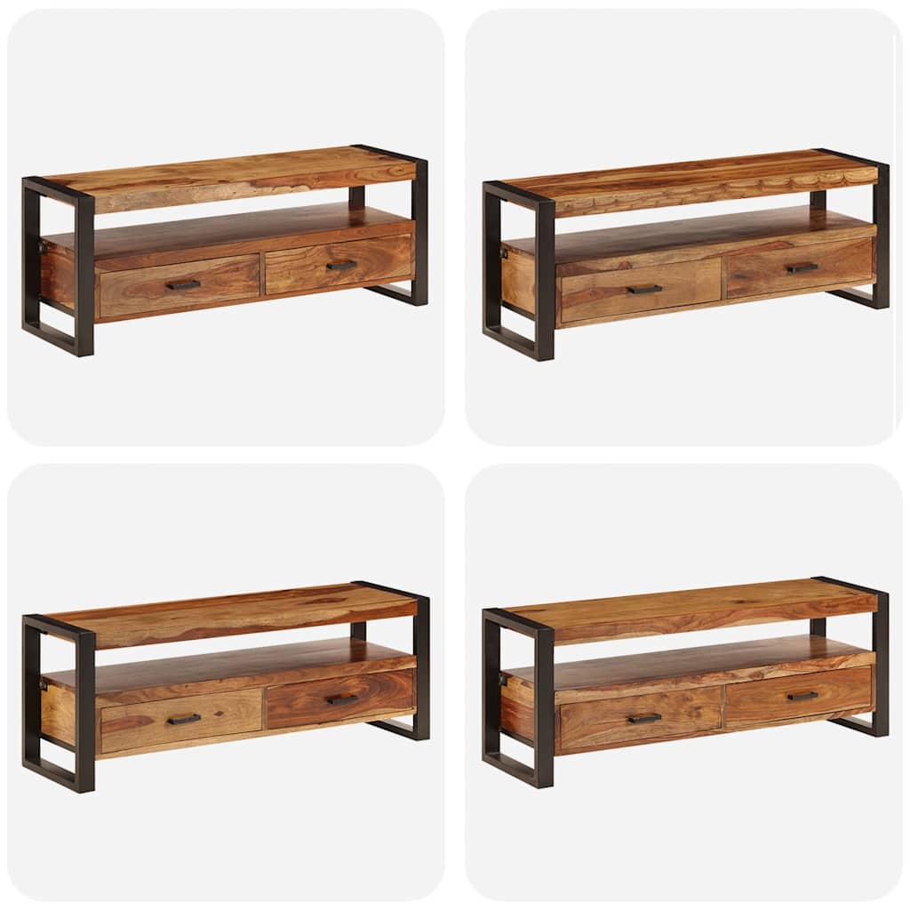 vidaXL Meuble TV 120x35x45 cm Bois d'acacia massif