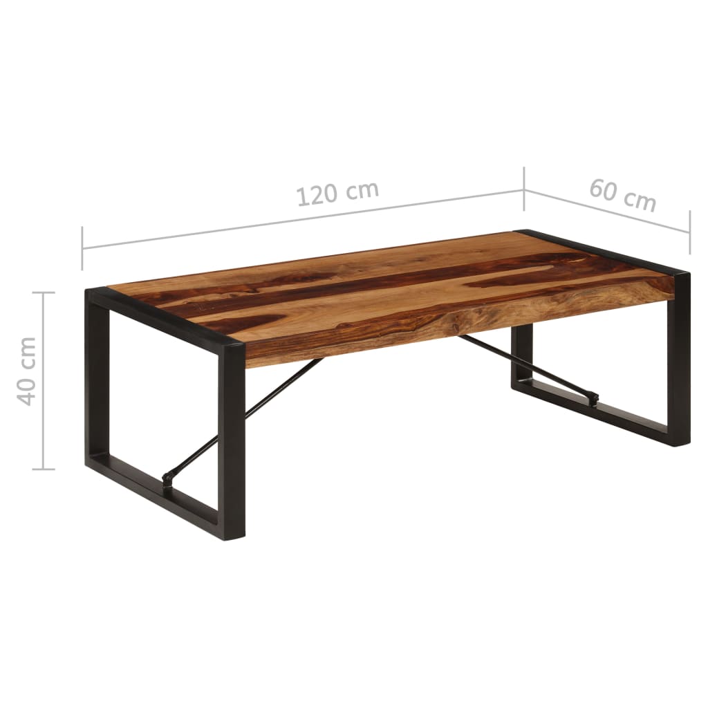 vidaXL Table basse 120x60x40 cm Bois d'acacia massif