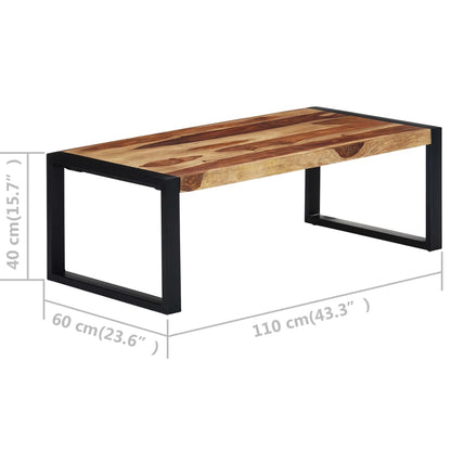 vidaXL Table basse 110x60x40 cm Bois d'acacia massif