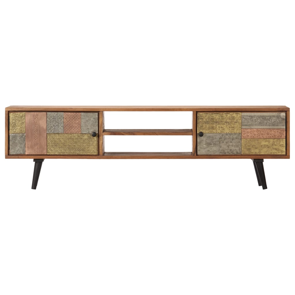 Meuble TV vidaXL 140x30x40 cm en bois d'acacia massif