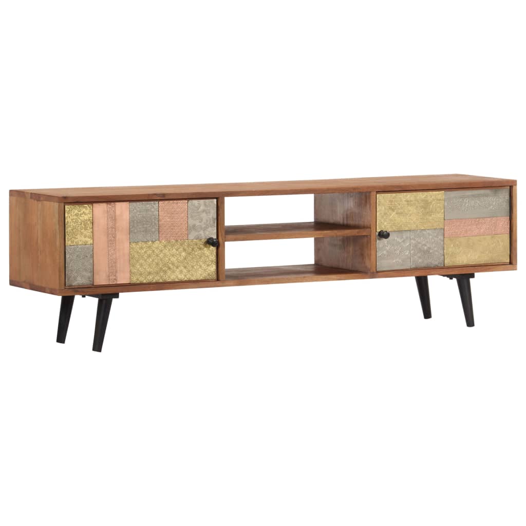 Meuble TV vidaXL 140x30x40 cm en bois d'acacia massif