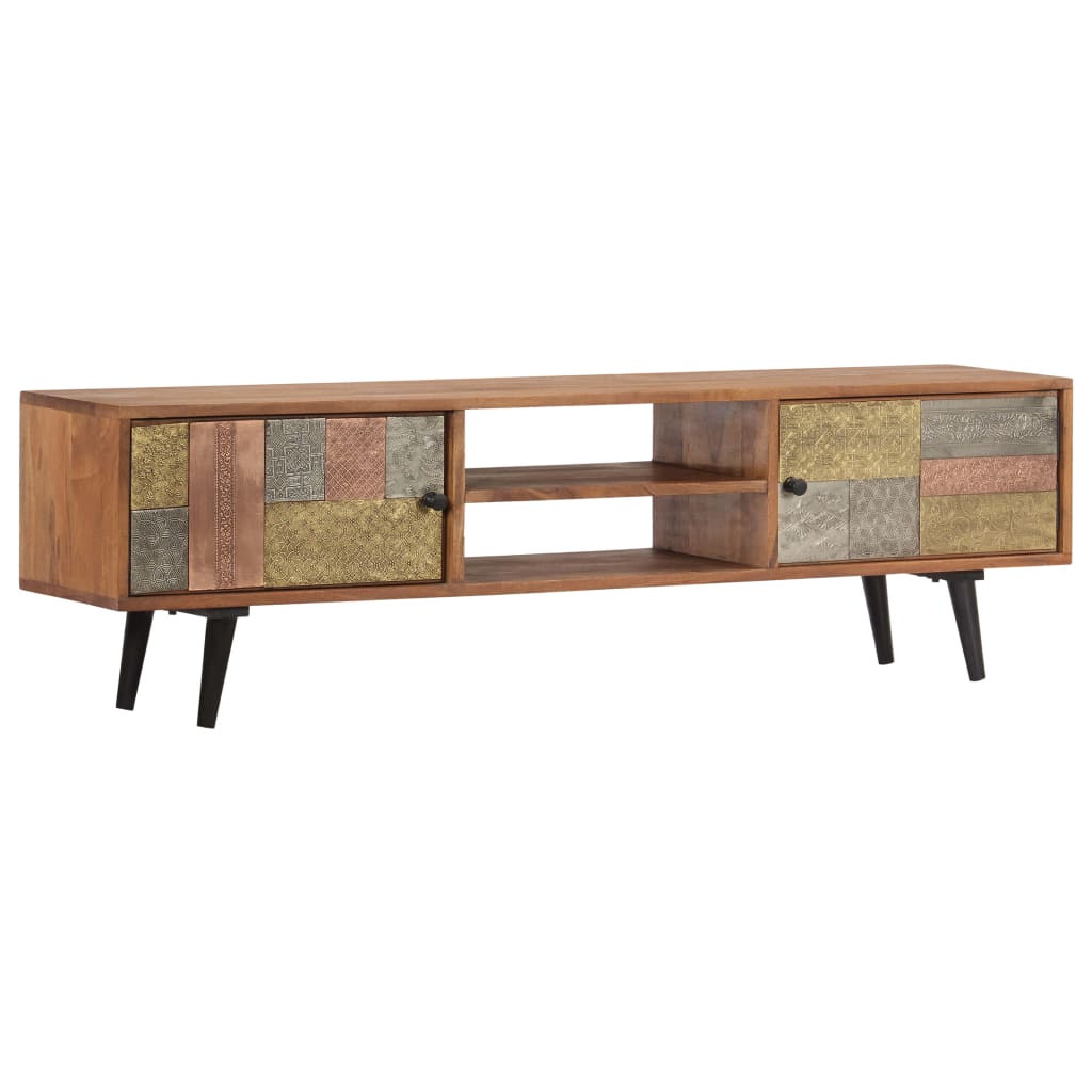 Meuble TV vidaXL 140x30x40 cm en bois d'acacia massif