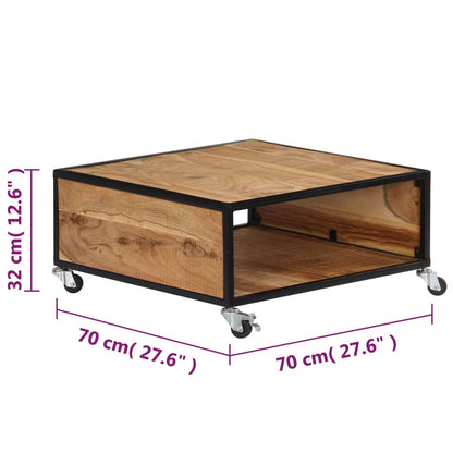 vidaXL Couchtisch 70x70x32 cm Massivholz Akazie