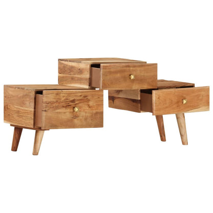 Meuble TV vidaXL 108x30x49 cm Bois d'acacia massif