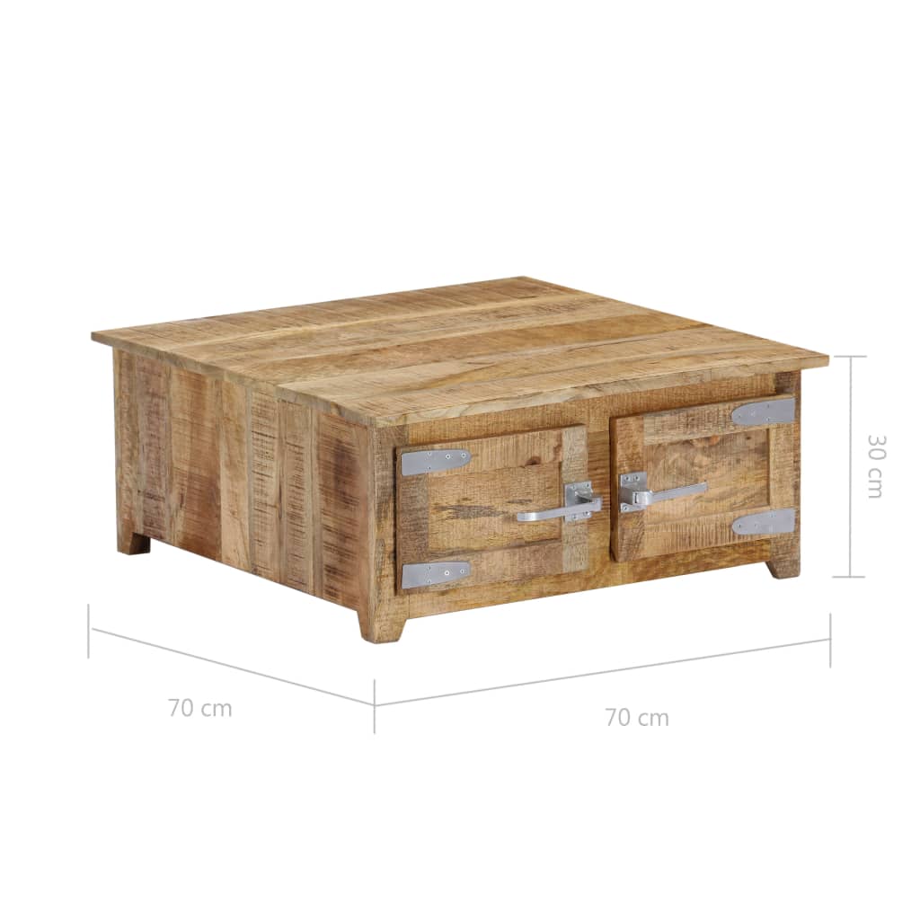 vidaXL Couchtisch 70x70x30 cm Massivholz Mango
