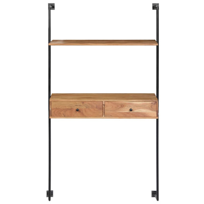 vidaXL Bureau mural 90x40x170 cm en bois d'acacia massif