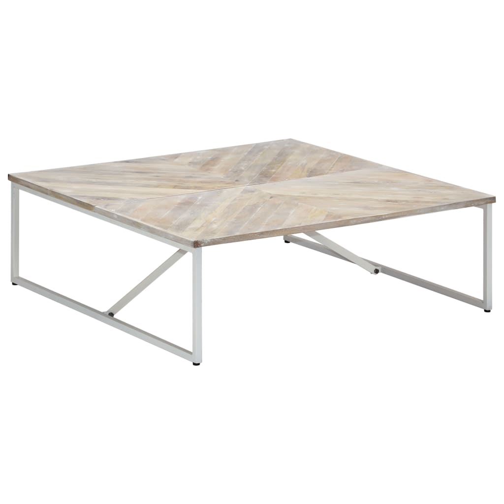 vidaXL Couchtisch 110x110x36 cm Massivholz Mango