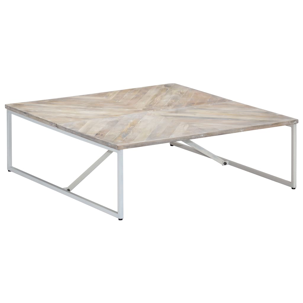 vidaXL Couchtisch 110x110x36 cm Massivholz Mango