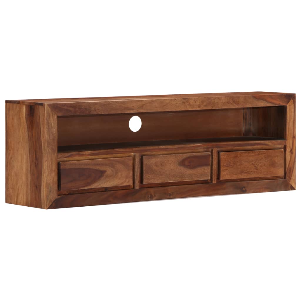 vidaXL Meuble TV 120x30x40 cm Bois d'acacia Massif