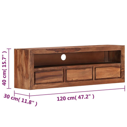 vidaXL Meuble TV 120x30x40 cm Bois d'acacia Massif