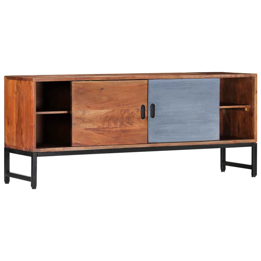 vidaXL Meuble TV 120x30x49 cm Bois d'acacia massif