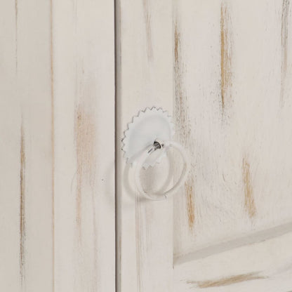 vidaXL Nachttisch Weiß 40×30×50 cm Massivholz Mango