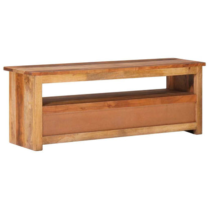 vidaXL Meuble TV 118x30x40 cm Bois massif