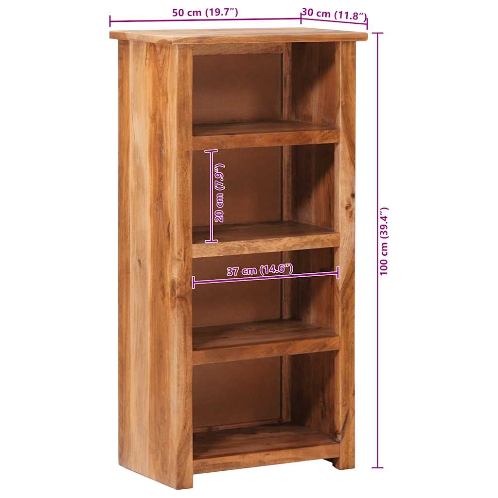 vidaXL Bücherregal 50x30x100 cm Massivholz