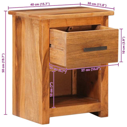 vidaXL Nachttisch 40x30x50 cm Massivholz